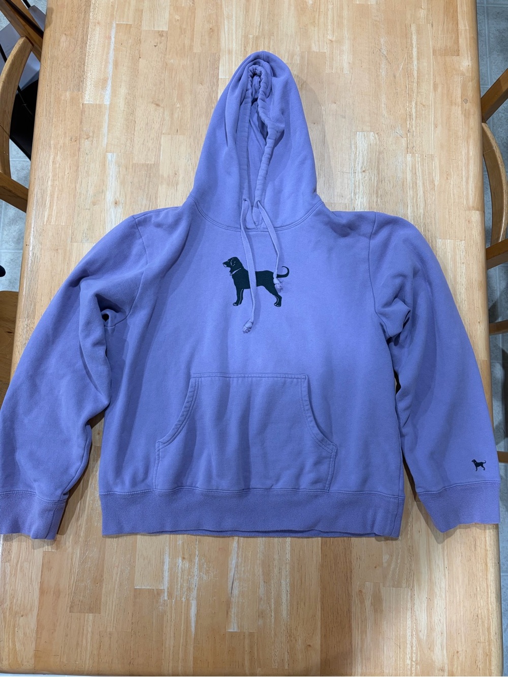 The Black Dog Lavender Pullover Hoodie with Dog Graphic